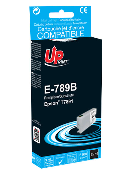 E-789B Per EPSON T7891 Cartuccia Inchistro nero 65,1ml