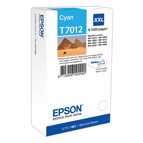 [C13T70124010] T7012 Cartuccia nchiostro ciano 34,2 ml 3.400pg