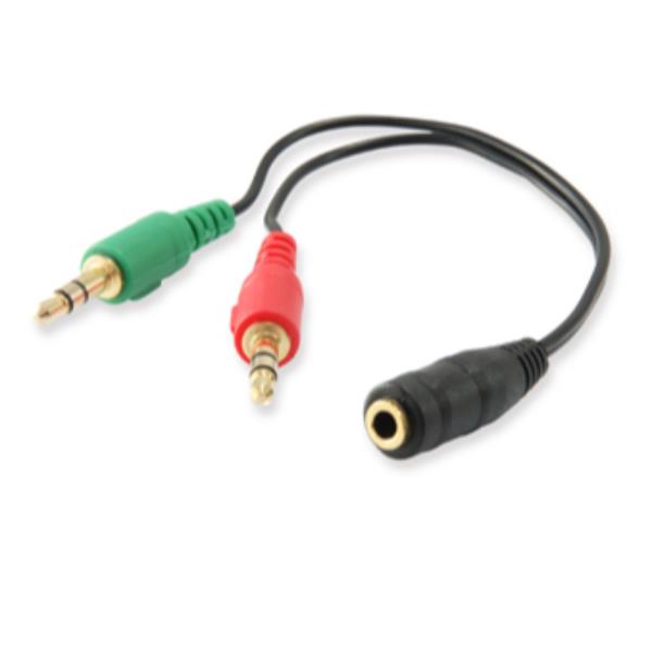 ADATTATORE AUDIO FEMALE VS 2 MALE