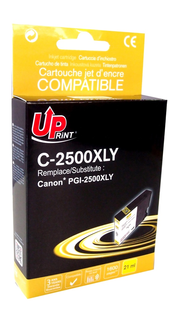 C-2500XLY Per CANON PGI-2500XLY Giallo Cartuccia inchiostro 21ml  1.300pg