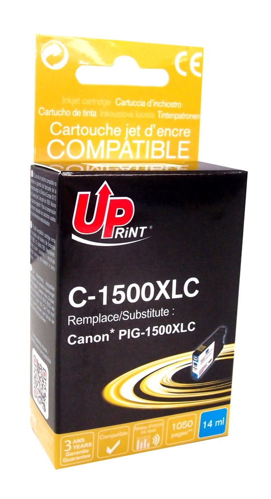 C-1500XLC per CANON PGI-1500 cartuccia inchiostro ciano 14ml