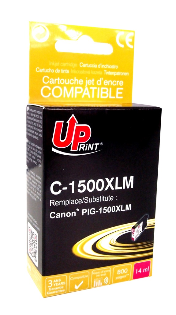 C-1500XLM per CANON PGI-1500 cartuccia inchiostro magenta 14ml