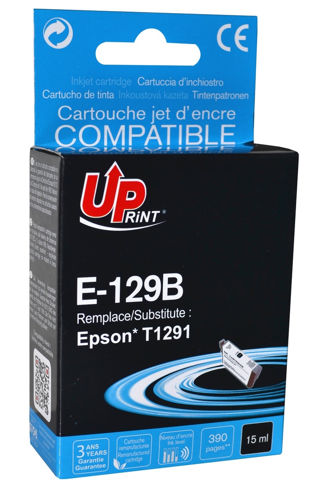 E-129B per EPSON T1291 Cartuccia inchiostro nero 14 ml