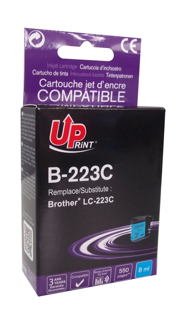 B-223C per BROTHER LC-223 Cartuccia inchiostro ciano 8 ml