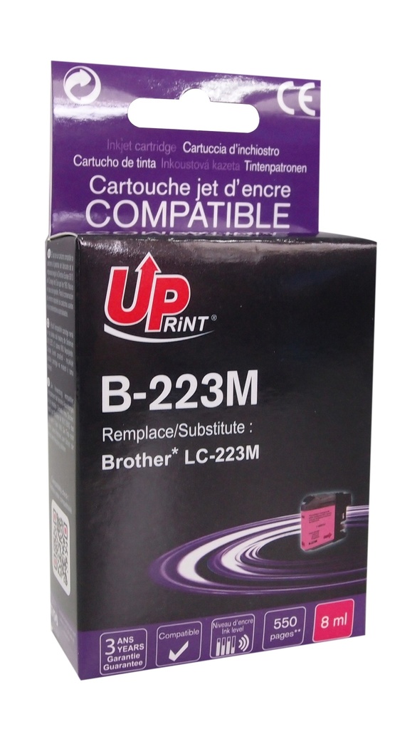 B-223M per BROTHER LC-223 Cartuccia inchiostro magenta 8 ml