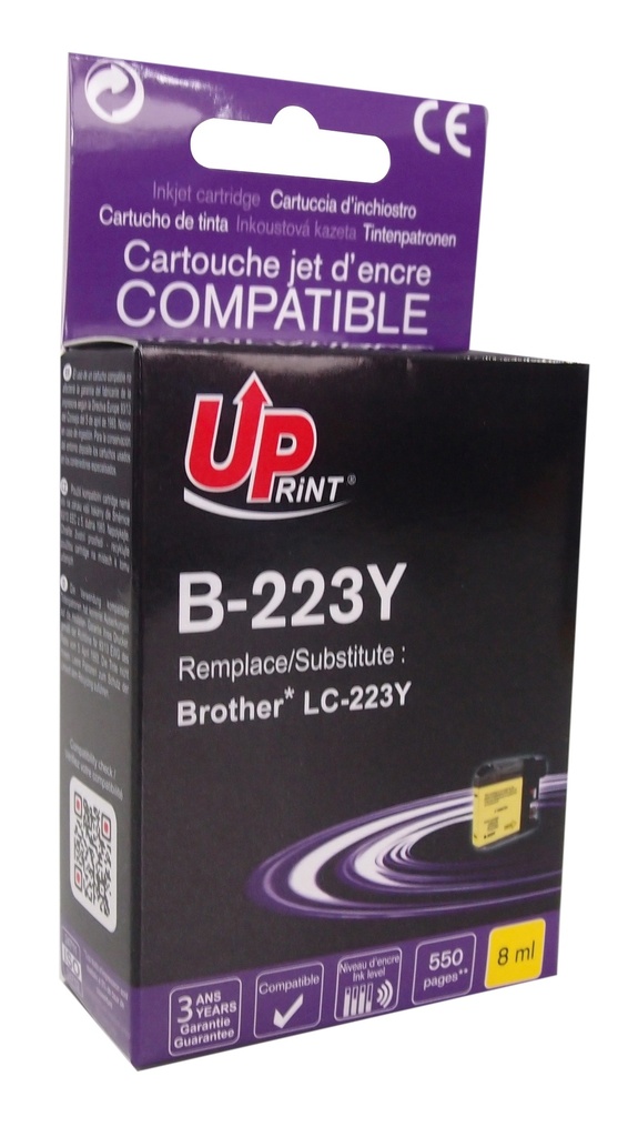 B-223Y per BROTHER LC-223 Cartuccia inchiostro giallo 8 ml