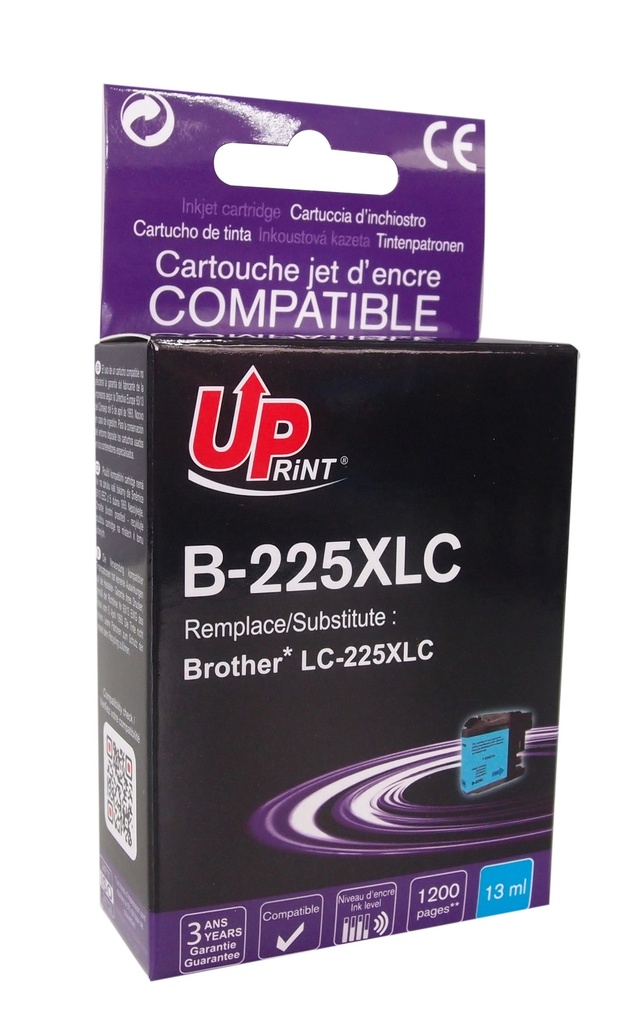 PROMO SUL DISPONIBILE # B-225XLC Per BROTHER LC-225XLC Cartuccia Inchistro ciano 13ml