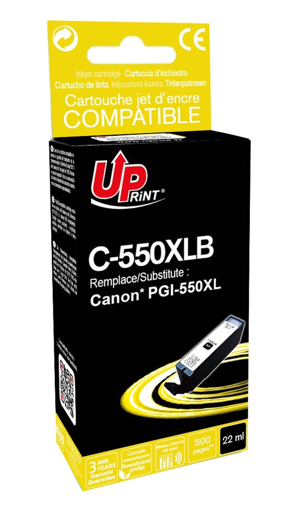 C-550XLB per CANON PGI-550BK XL Cartuccia inchiostro nero 25 ml