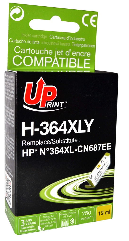 H-364XLY per HP N.364XL Cartuccia inchiostro giallo 12 ml