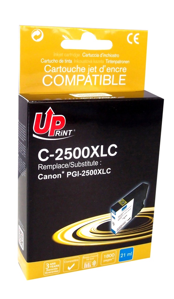 C-2500XLC Per CANON PGI-2500XLC Ciano Cartuccia inchiostro 21ml  1.300pg