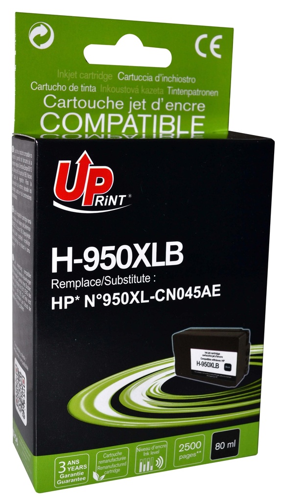 H-950XLB per HP N.950XL Cartuccia inchiostro nero 80 ml