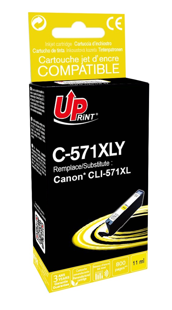 C-571XLY per CANON CLI-571y XL giallo Cartuccia inchiostro  11ml 800pg