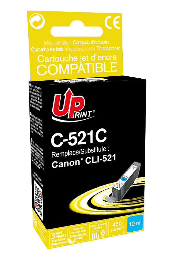 C-521C per CANON CLI-521 C Cartuccia inchiostro ciano 10 ml