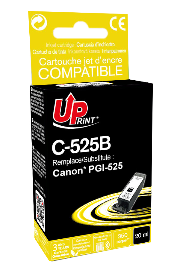 C-525B per CANON PGI-525  Cartuccia inchiostro nero 20 ml
