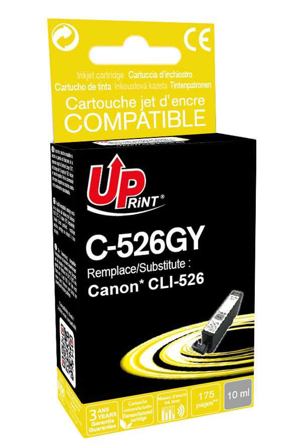 C-526GY per CANON CLI-526GY Cartuccia inchiostro grigio 10ml