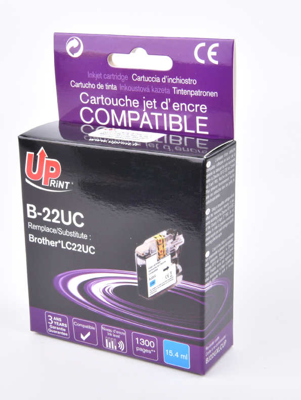 B-22UC per BROTHER LC-22UC Cartuccia inchiostro ciano 15,4ml  1.300pg