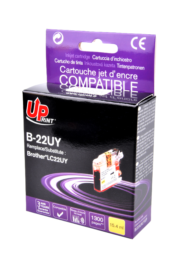 B-22UY per BROTHER LC-22UY Cartuccia inchiostro giallo 15,4ml  1.300pg