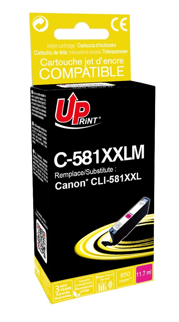 C-581XXLM per CANON  CLI-581XXL Magenta Cartuccia inchiostro 11,7ml