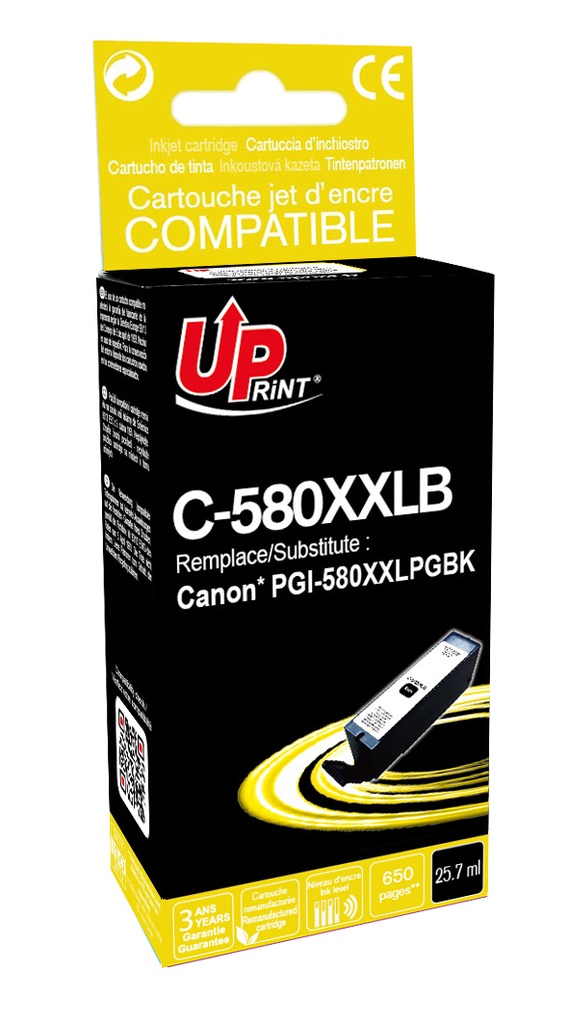 C-580XXLB per CANON PGI-580XXLPGBK Nero Cartuccia inchiostro 25,7ml