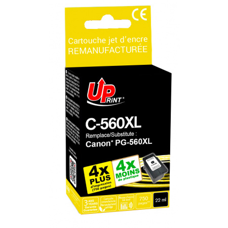 C-560XL per CANON PG-560XL Cartuccia inchiostro nero 22ml 750pg