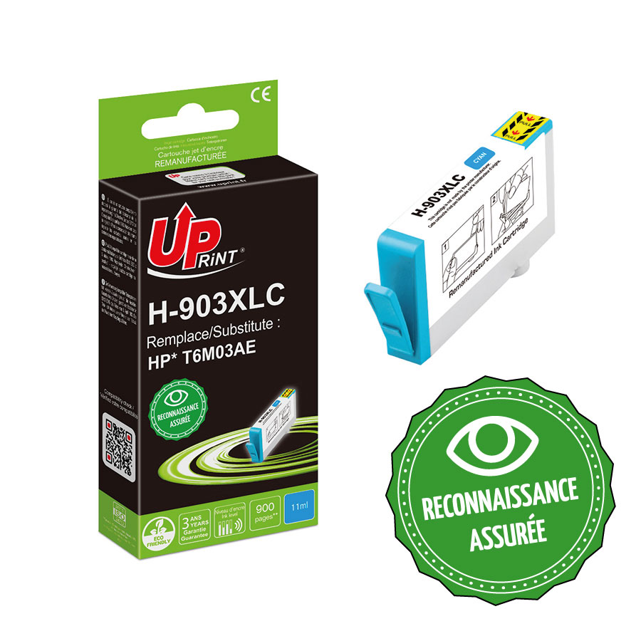 H-903XLC Per HP N.903 Ciano Cartuccia inchiostro 12ml  900pg