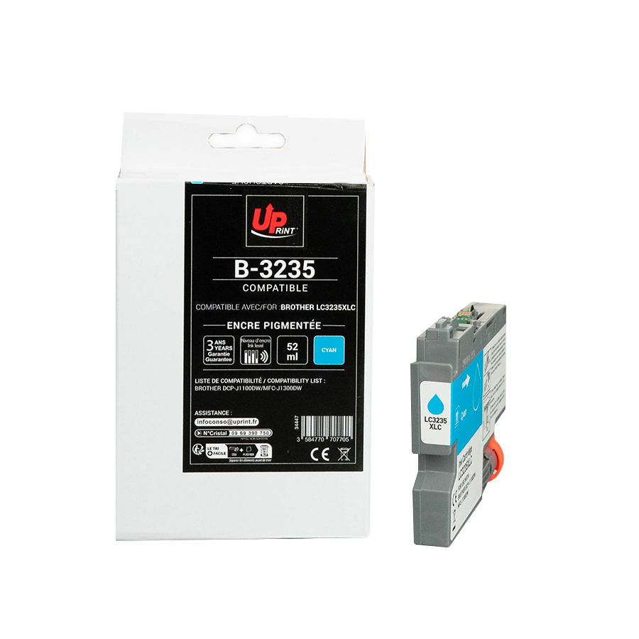 B.3235C per BROTHER LC3233C-LC3235C cartuccia inchiostro ciano 52ml