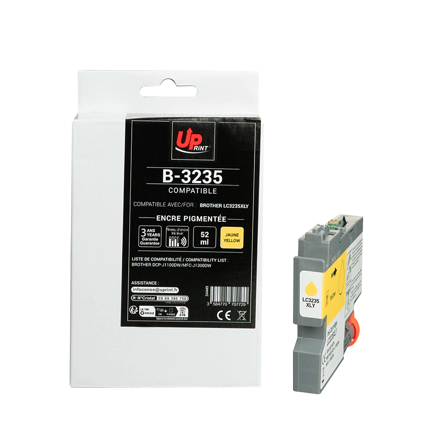 B.3235Y per BROTHER LC3233Y-LC3235Y cartuccia inchiostro giallo 52ml