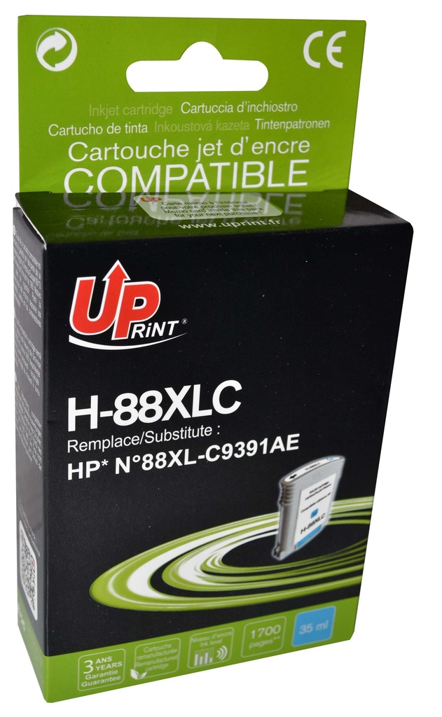 H-88C per HP N.88XL Cartuccia inchiostro ciano 35 ml