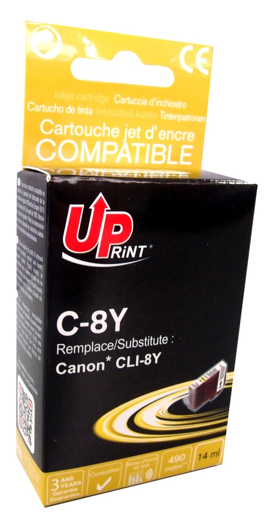 PROMO SUL DISPONIBILE # C-8Y per CANON CLI-8 Y Cartuccia inchiostro giallo 14 ml