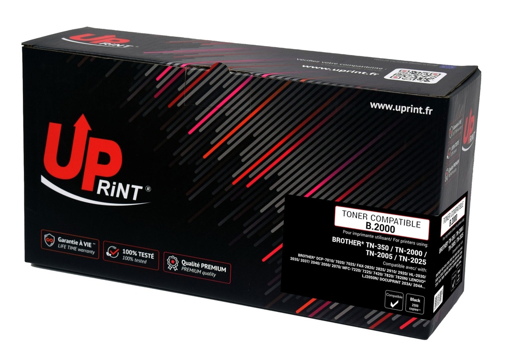 B.2000E per BROTHER TN-2000 TN-2005  Toner nero 2.500 pg