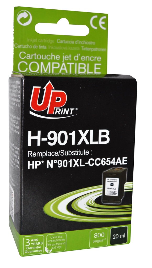 H-901XLB per HP N.901XL Cartuccia inchiostro nero 20 ml