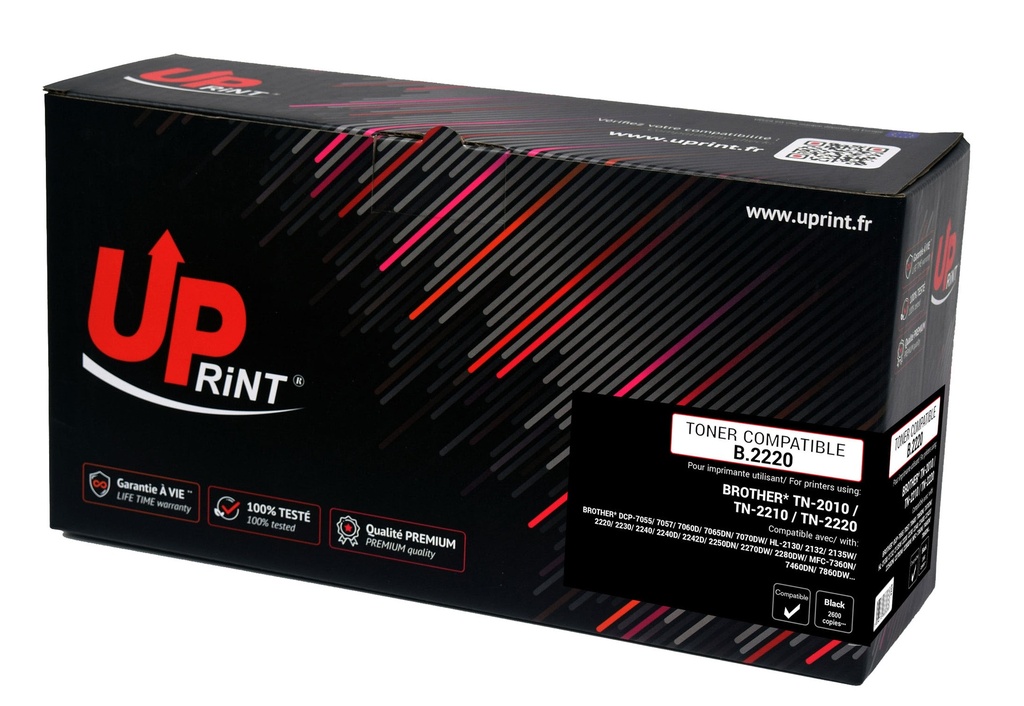 B.2220 per BROTHER TN-2220 TN-2210 TN-2010  Toner nero 2.600 pg