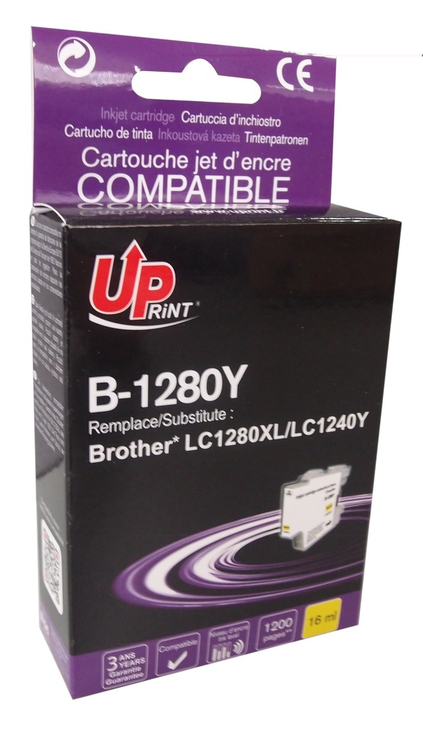 B-1280Y per BROTHER LC-1240 LC-1220 LC-1280 Y Cartuccia inchiostro giallo 12 ml