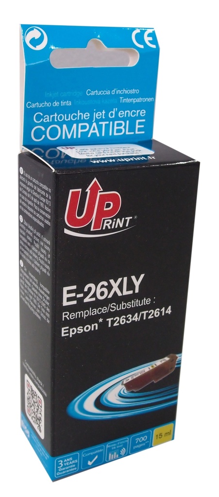 E-26XLY per EPSON T2614 T2634 Cartuccia inchiostro giallo 15 ml