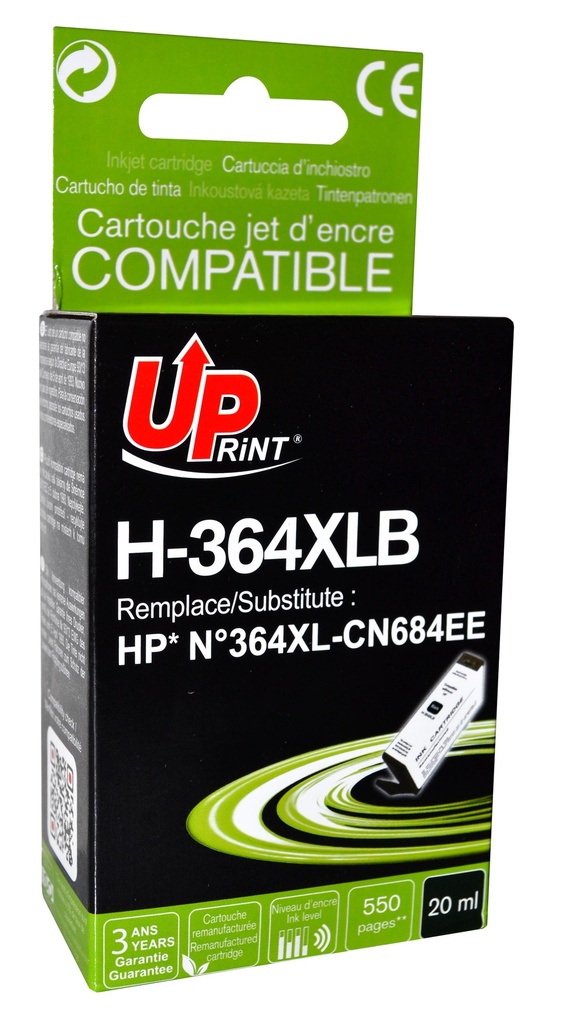 H-364XLB per HP N.364XL Cartuccia inchiostro nero 20 ml