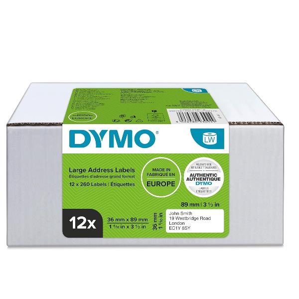 CF12 ETICHETTEDYMOLW36X89MM-BIANCO