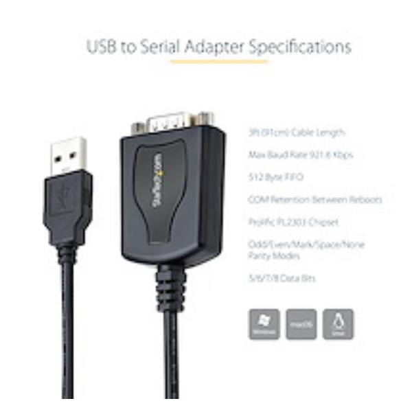 CAVO ADATTATORE USB SERIALE 1M