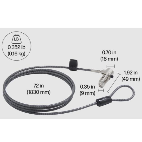 HP CAVO SICUREZZA NANO COMBINAZIONE