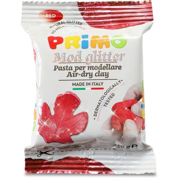 PASTA PER MOD.250GR GLITTER ROSSO