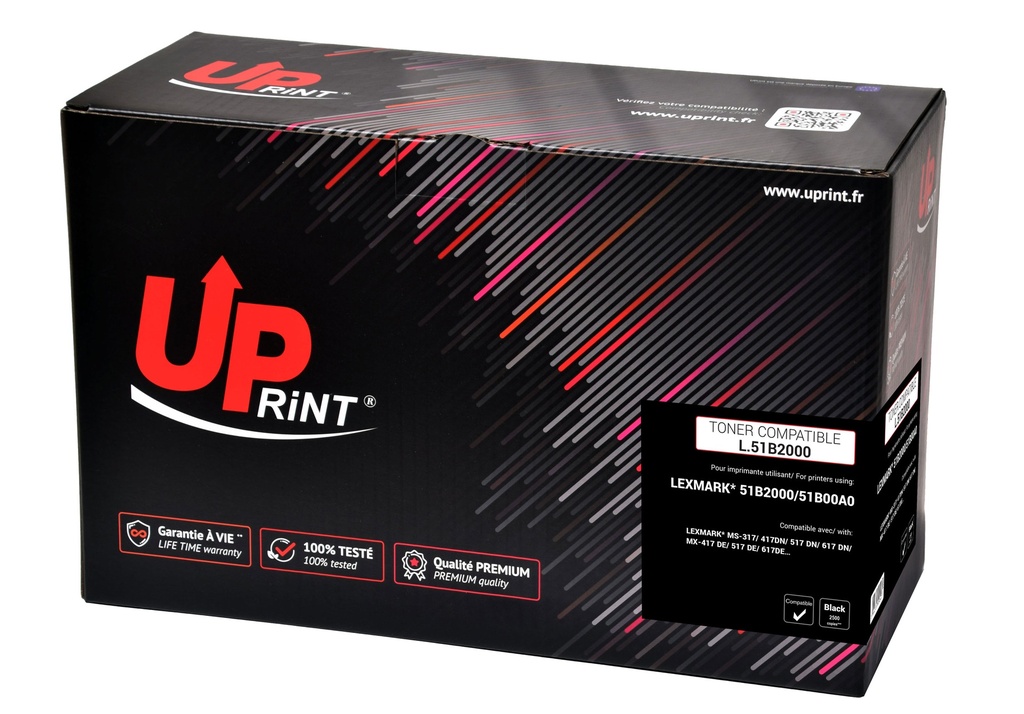 L.51B2000 per LEXMARK 51B2000 Nero toner 2.500pg