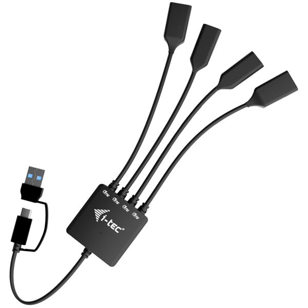 USB-C/USB-A CABLE HUB 4 PORT