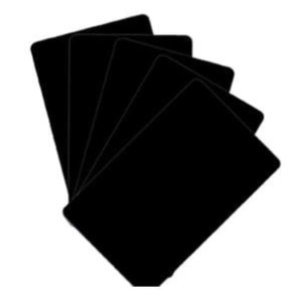 CARD,FOOD SAFE PVC,30 MIL/BLACK