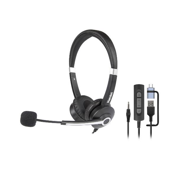 CUFFIA BUSINESS BIAURALE CON MIC.