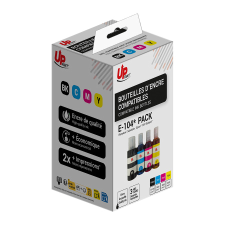 E.104 per EPSON 104 flaconi inchistro nero-ciano-magenta-giallo