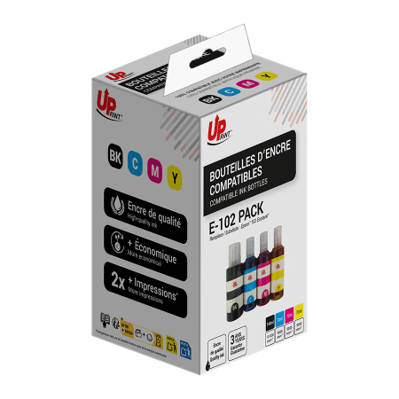 E.102 per EPSON 102 flaconi inchistro nero-ciano-magenta-giallo