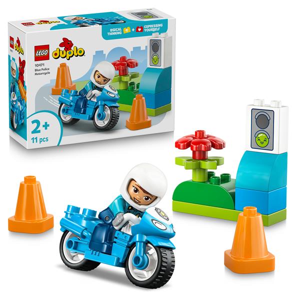 MOTOCICLETTA BLU DELLA POLIZIA