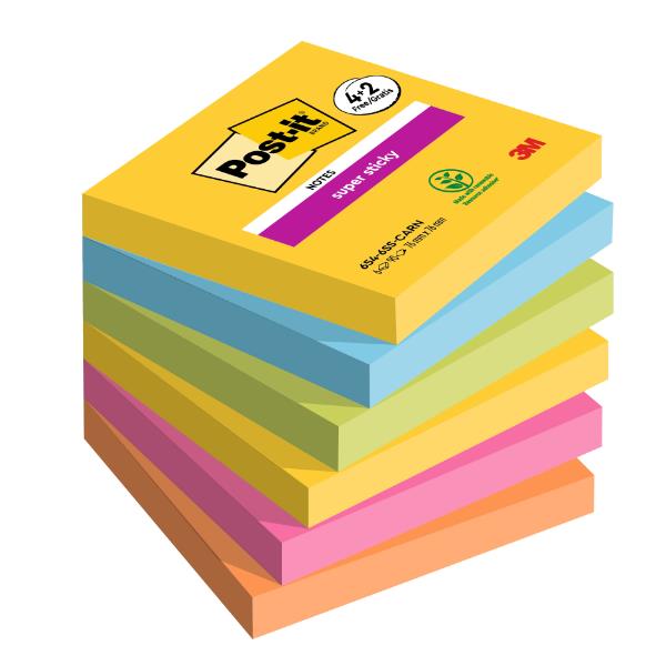 CF4+2 POST-IT SK/CARNIV/76X76/90FF