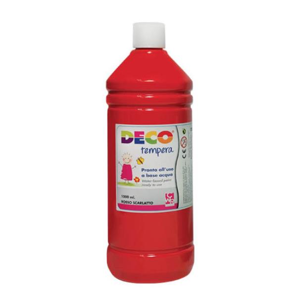 TEMPERA FLACONE 1000ML ROSSO SCARL.
