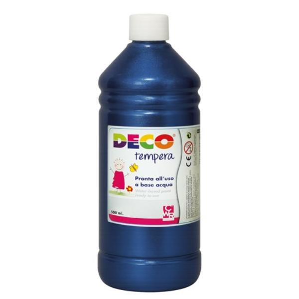 TEMPERA FLACONE 500ML BLU METAL