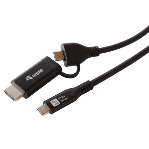2 IN 1 USB-C TO C + HDMI CABLE, 2M